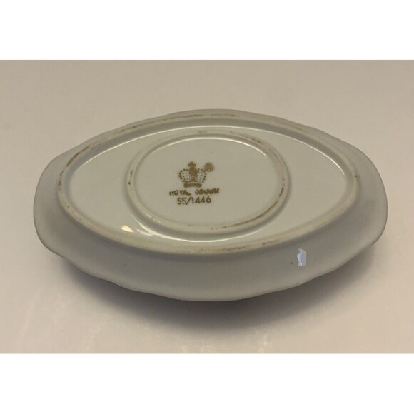 ROYAL CROWN 55/1446 Condiment Holder Small Serving Dish Attached Underplate Vtg - Picture 6 of 8